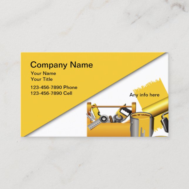 Professional Painter Design Business Card (Front)