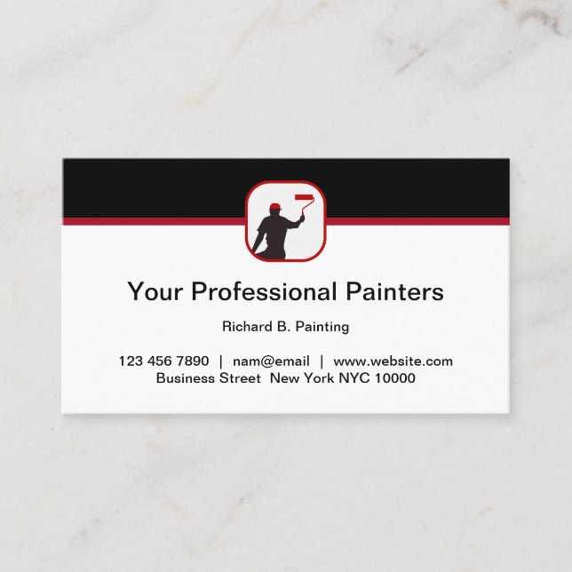 Professional Painter Modern Business Cards (Front)