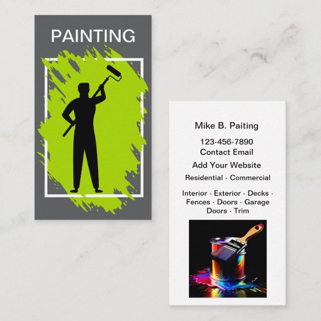 Professional Painter Modern Business Cards (Front/Back)