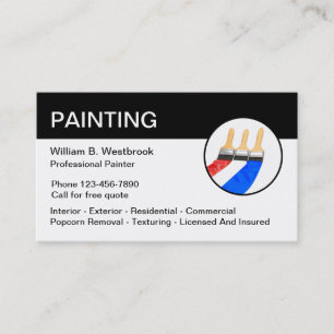 Professional Painter Unique Business Cards
