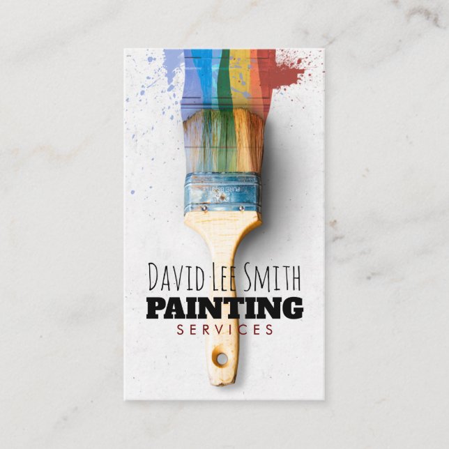 Professional Painting Service Business Card (Front)