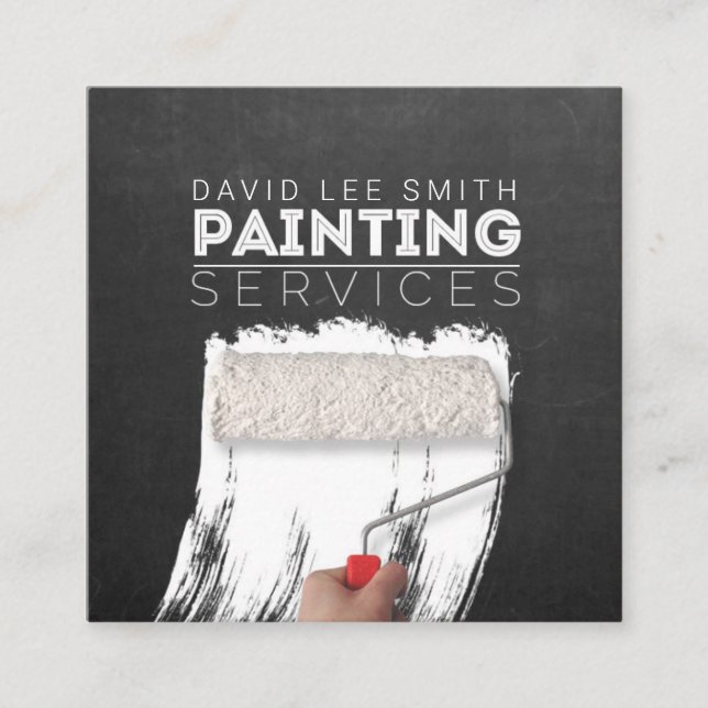 Professional Painting Service Square Business Card (Front)