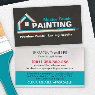 Professional Painting Services - House Painter Bus Business Card
