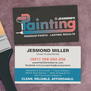 Professional Painting Services - House Painter Bus Business Card