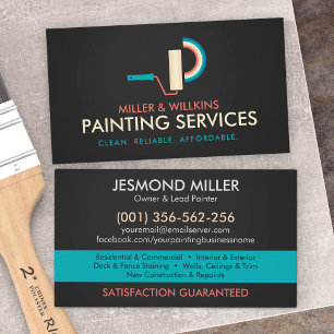 Professional Painting Services - House Painter Bus Business Card