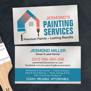 Professional Painting Services - House Painter Business Card