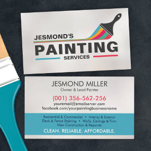 Professional Painting Services - House Painter Business Card