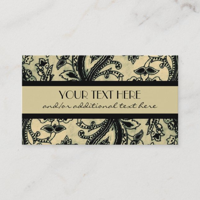 Professional Paisley Business Card (Front)