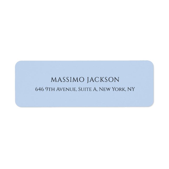 Professional pale blue modern minimalist name (Front)