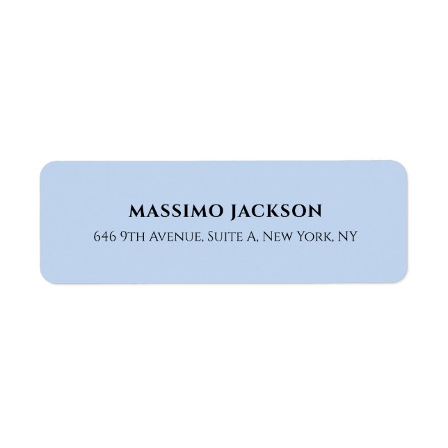 Professional pale blue modern minimalist name (Front)