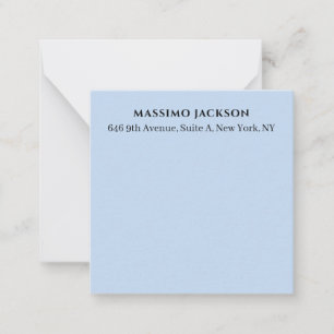Professional pale blue modern minimalist name card