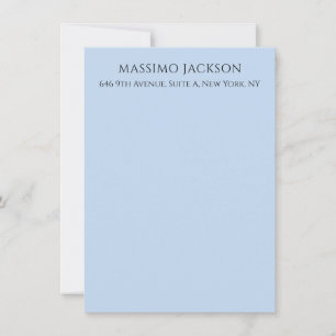 Professional pale blue modern minimalist name card