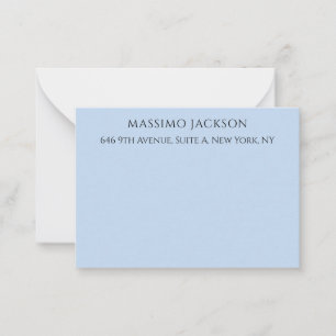 Professional pale blue modern minimalist name card