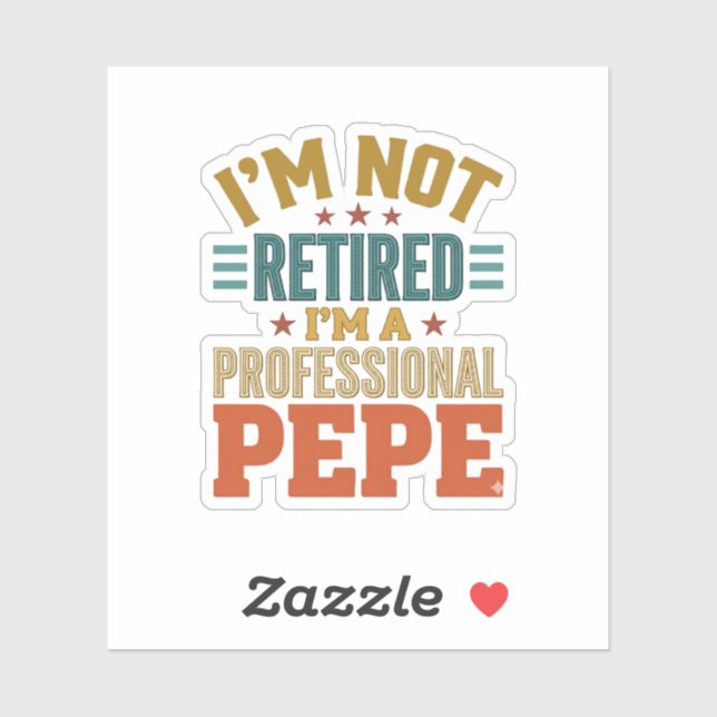 Professional Pepe Retirement Vintage Typography Sh (Sheet)