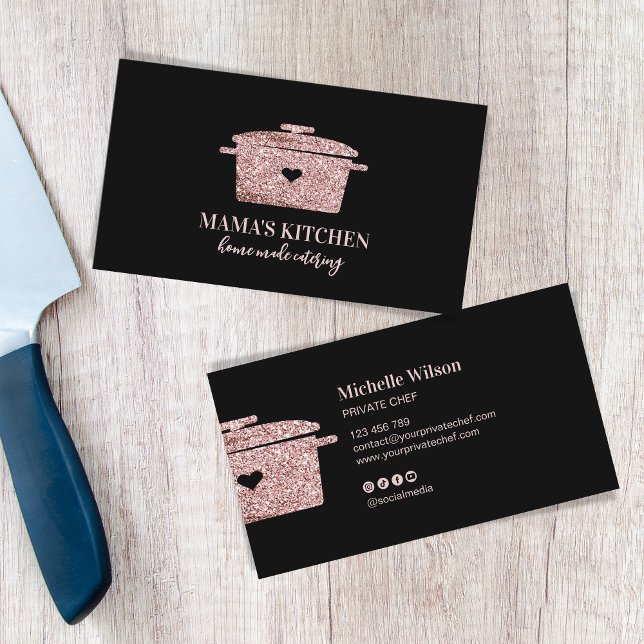Professional Personal Chef Catering Restaurant Business Card (Creator Uploaded)