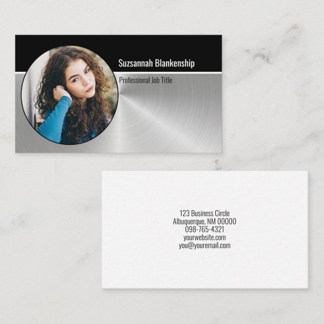 Professional Personal Security Custom Oval Photo Business Card (Front/Back)