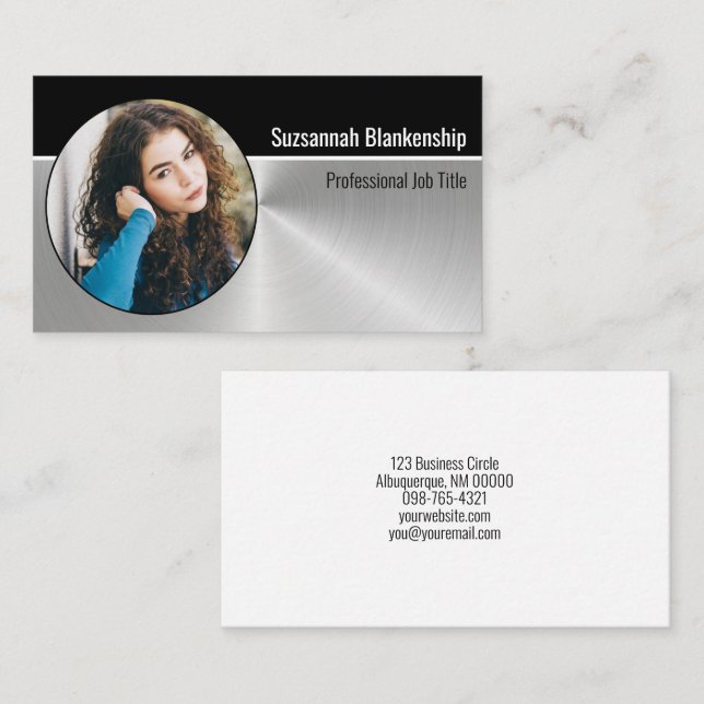 Professional Personal Security Custom Oval Photo Business Card (Front/Back)