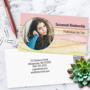 Professional Personal Security Custom Round Photo Business Card