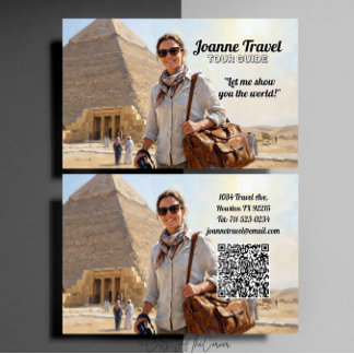 Professional Personal Tour Guide Pyramid Business Card
