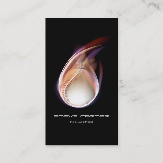 Professional Personal Trainer  Baseball Coach Card (Front)