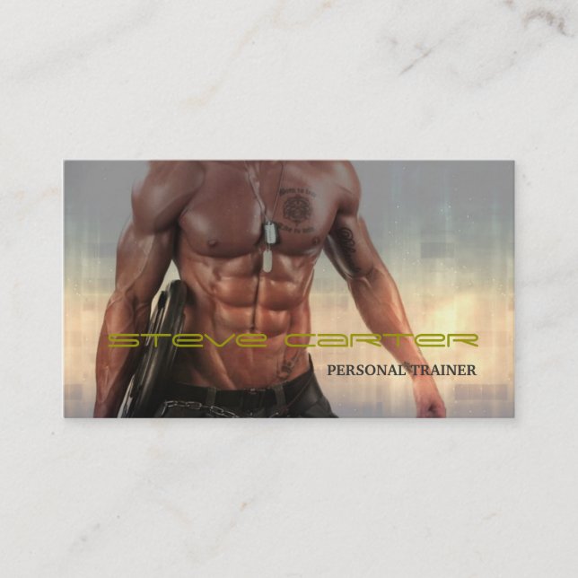 professional Personal Trainer / Bodybuilder Card (Front)