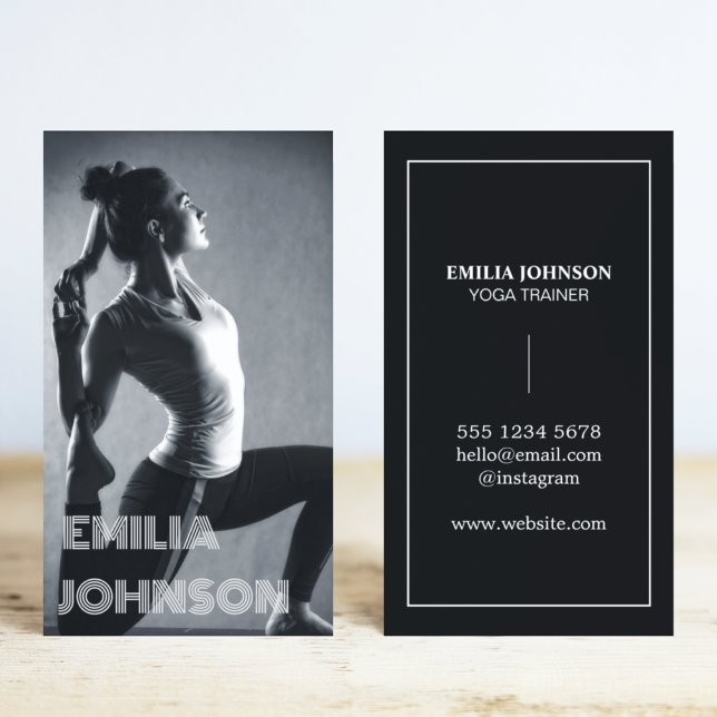 Professional Personal Trainer Coach Sport Yoga Business Card (Creator Uploaded)