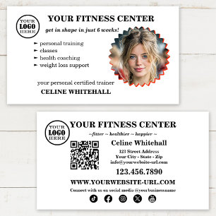 Professional Personal Trainer Fitness Center Business Card