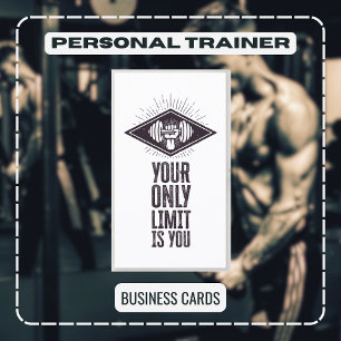 Professional Personal Trainer Fitness & Nutrition Business Card
