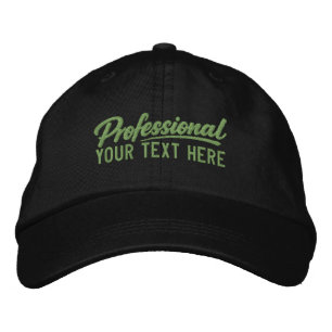 Professional Personalised Add Your Own Text Embroidered Hat