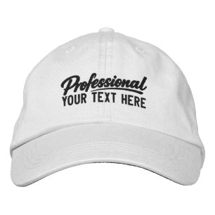 Professional Personalised Add Your Own Text  Embroidered Hat