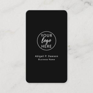Professional Personalised Black Logo Business Card