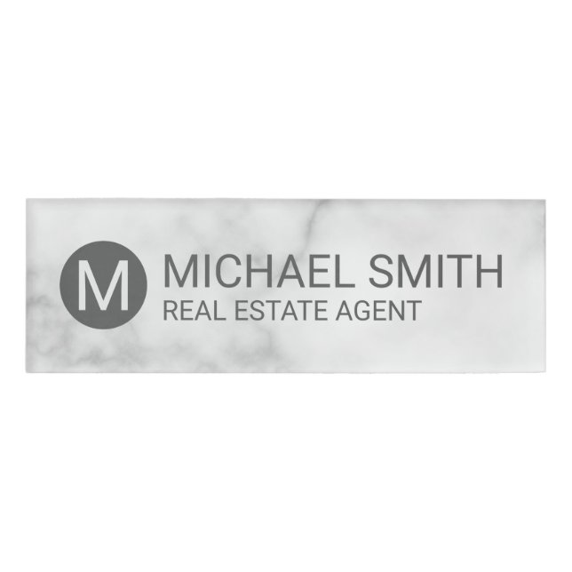 Professional Personalised Monogram and Name Tag (Front)