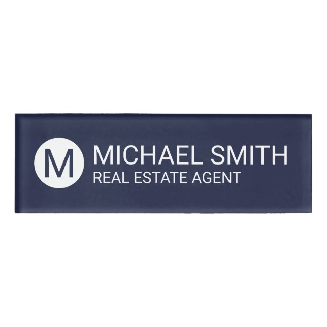 Professional Personalised Monogram and Name Tag (Front)