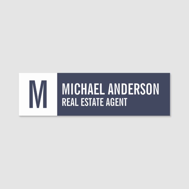 Professional Personalised Monogram and Name Tag (Front)