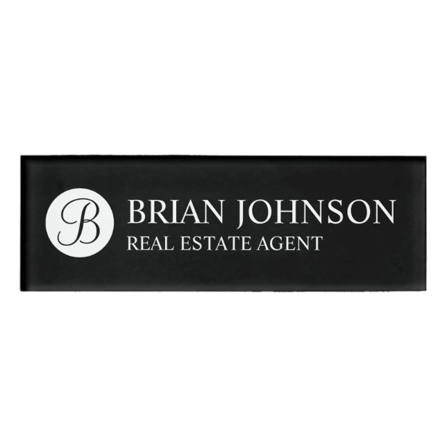 Professional Personalised Monogram and Name Tag (Front)