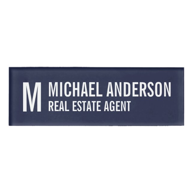 Professional Personalised Monogram and Name Tag (Front)