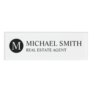 Professional Personalised Monogram and Name Tag