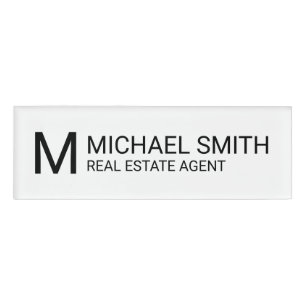 Professional Personalised Monogram and Name Tag