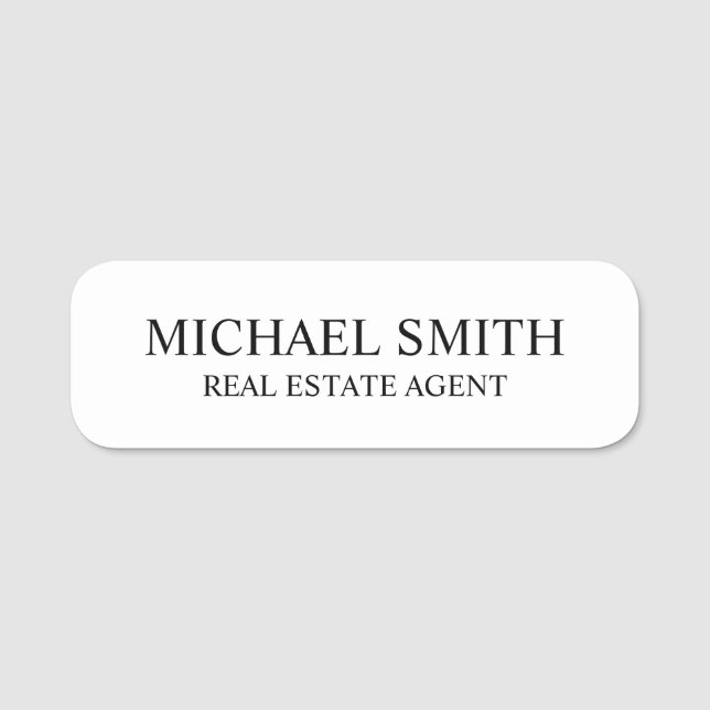 Professional Personalised  Name Tag (Front)