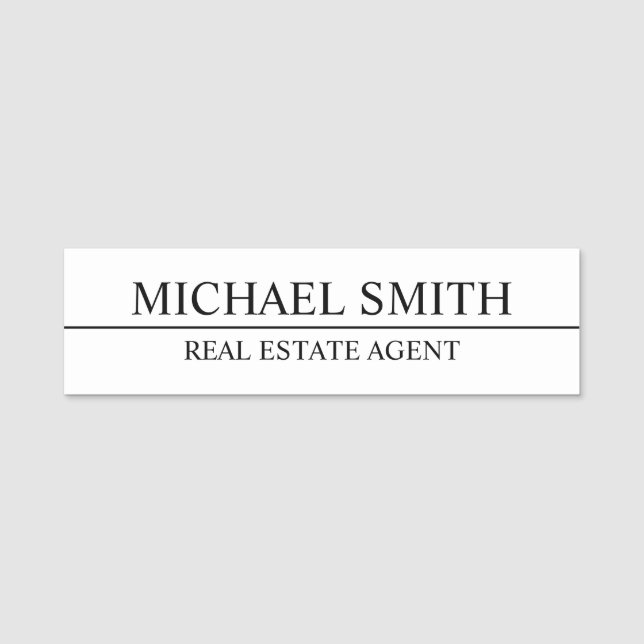 Professional Personalised  Name Tag (Front)