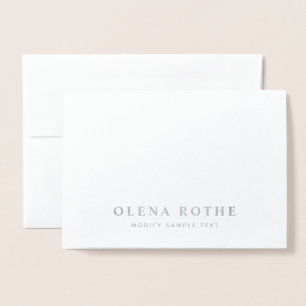 Professional Personalised Silver Foil  Card