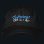 Professional Personalized Add Your Own Text  Embroidered Hat<br><div class="desc">Professional Personalized Add Your Own Text embroidered cap from Ricaso - Show off your business, your sense of humor and more. Simple, bold typography delivers the message instantly. This clean, text-focused style keeps the design modern and versatile while letting you change the text to suit your needs. It’s a unique...</div>