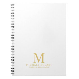 Professional personalized monogram and name notebook