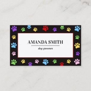Professional Pet Grooming & Animal Care Business Card