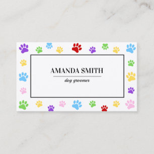 Professional Pet Grooming & Animal Care Business Card