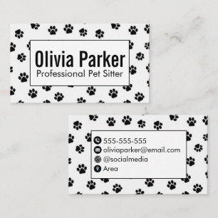 Professional Pet Sitter Business Card