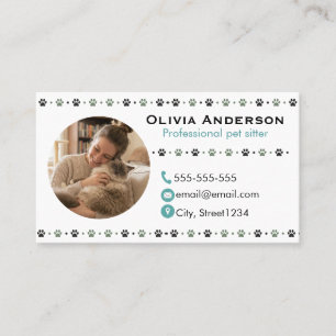 Professional Pet Sitter Customisable Business Card