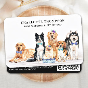 Professional Pet Sitter Dog Groomer Dog Walker Bu Business Card