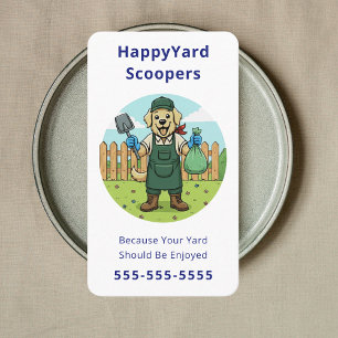 Professional Pet Waste Removal Dog Poop Scooper Business Card