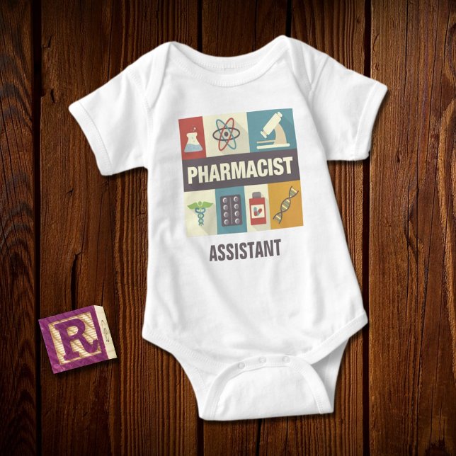 Professional Pharmacist Iconic Designed Baby Bodysuit (Creator Uploaded)